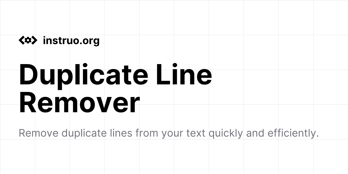 Duplicate Line Remover